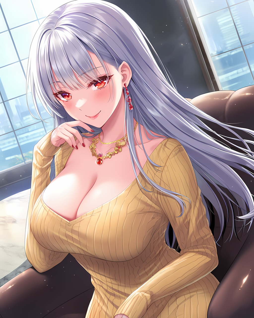 💛イエローニット誘惑♡ミレナさん