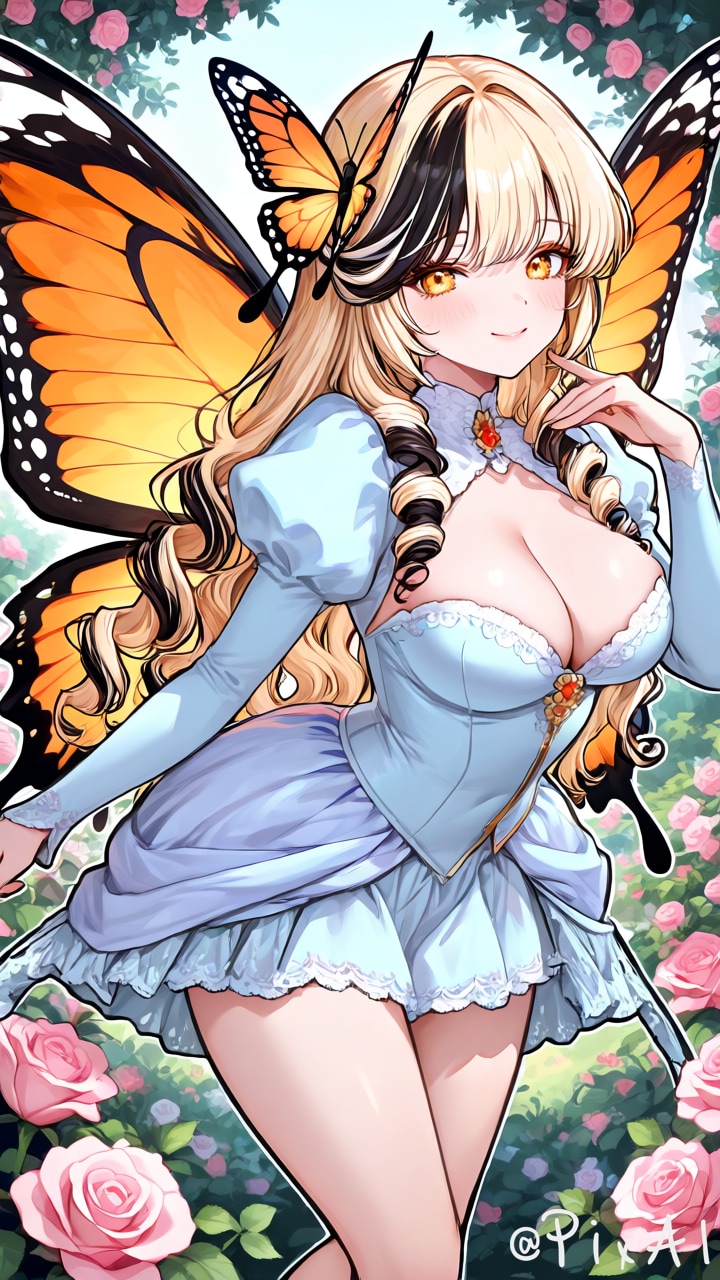 Ella - the butterfly girl - orange tip