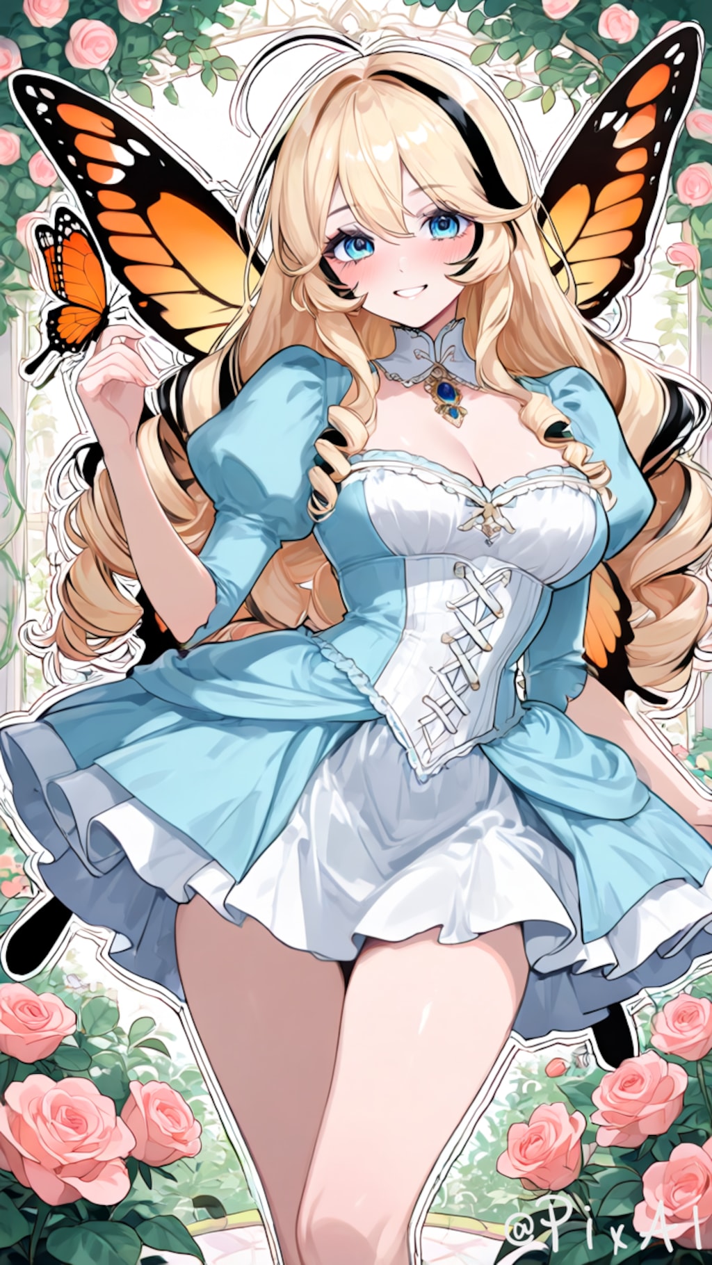 Ella - the butterfly girl - orange tip