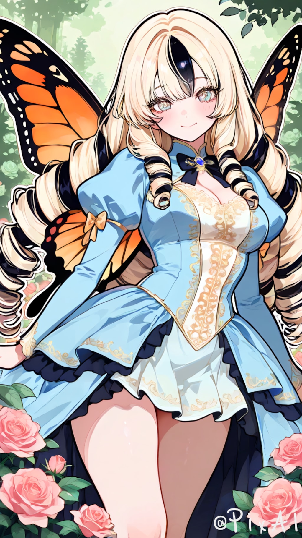 Ella - the butterfly girl - orange tip