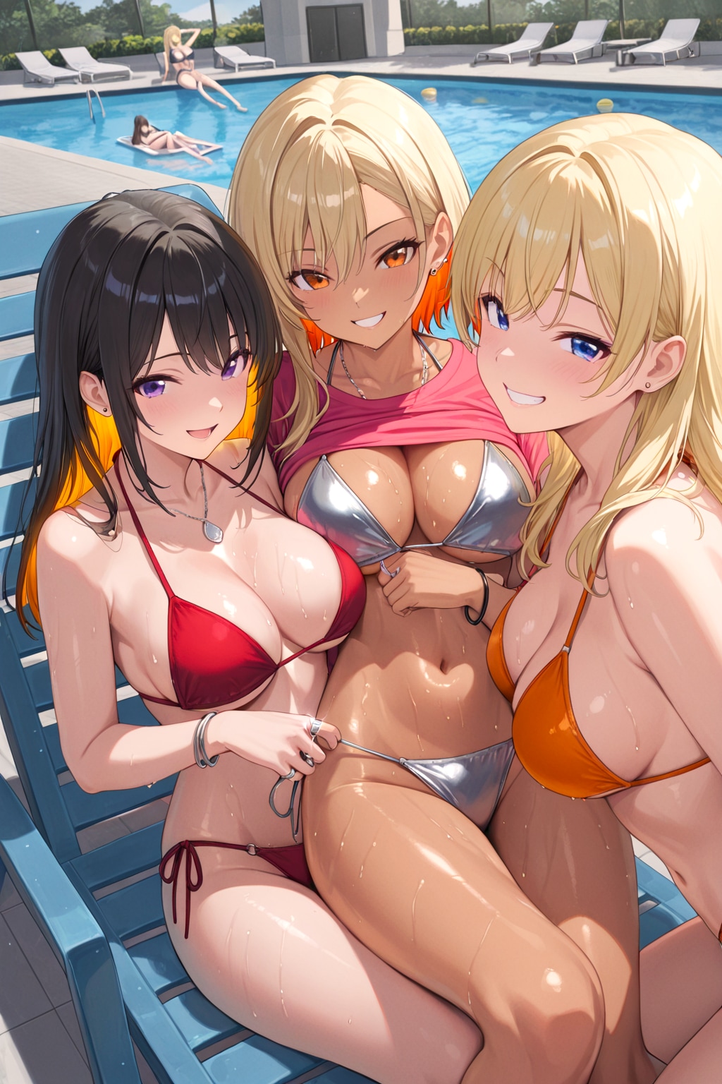 3人×ビキニ×誘惑