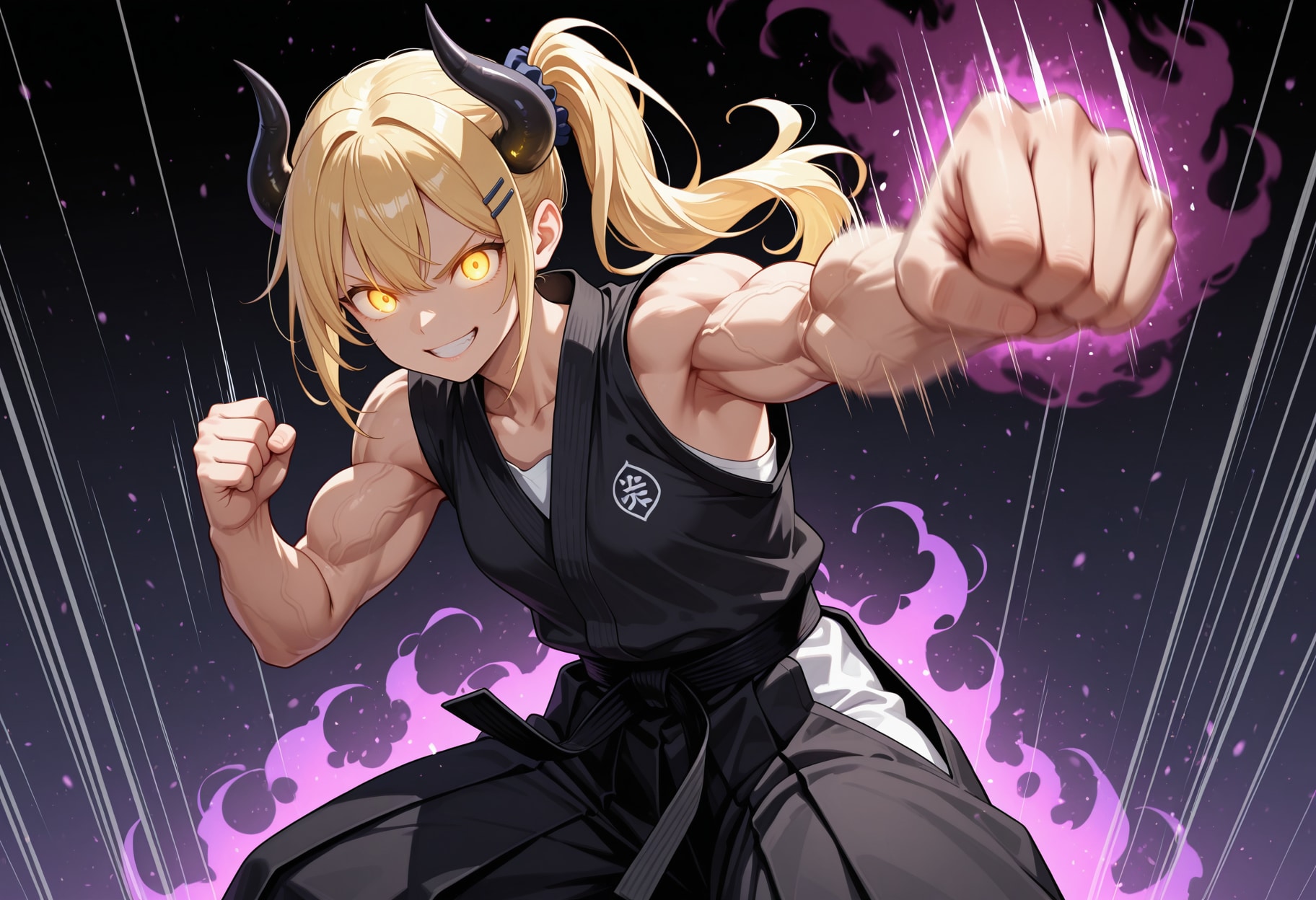 女鬼高生さんの拳 | の人気AIイラスト・グラビア