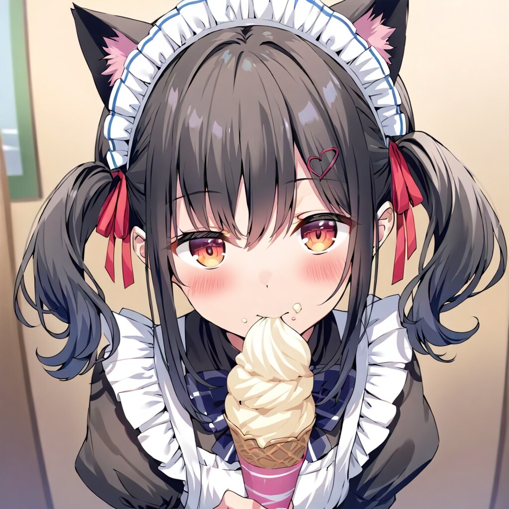 アイスを食べてる紅葉ちゃん