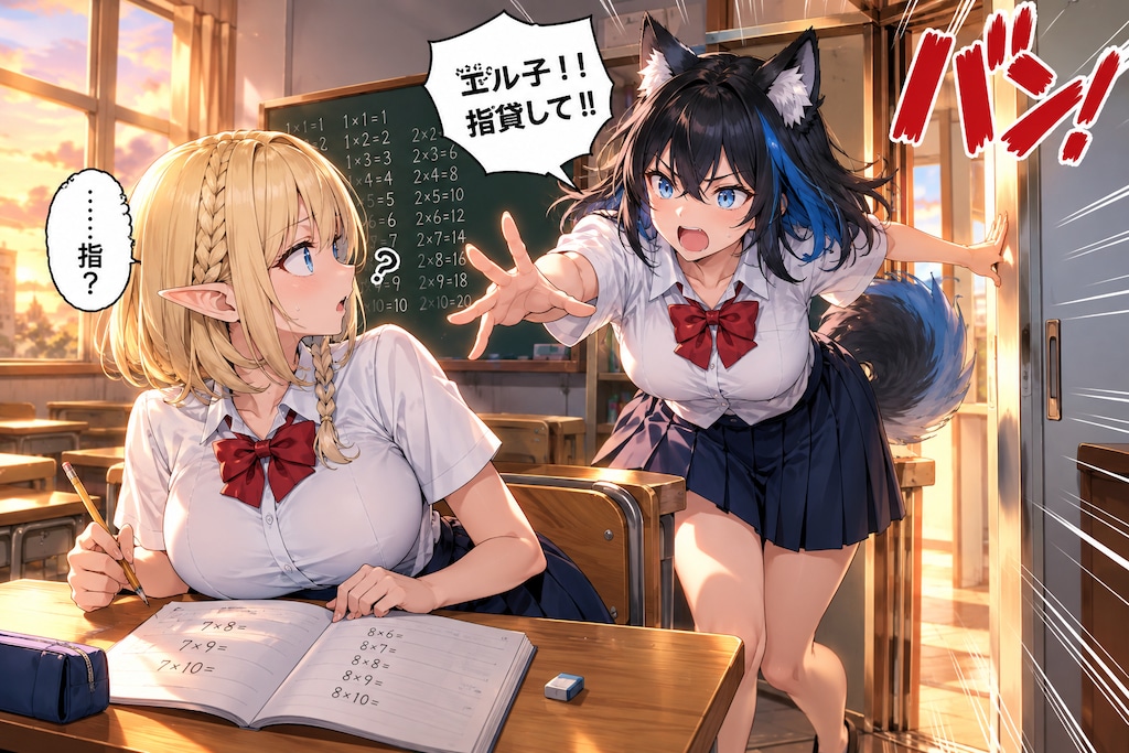 🧝‍♀️ 九九の日 〜エル子、人間界の九九を学ぶ〜✏️