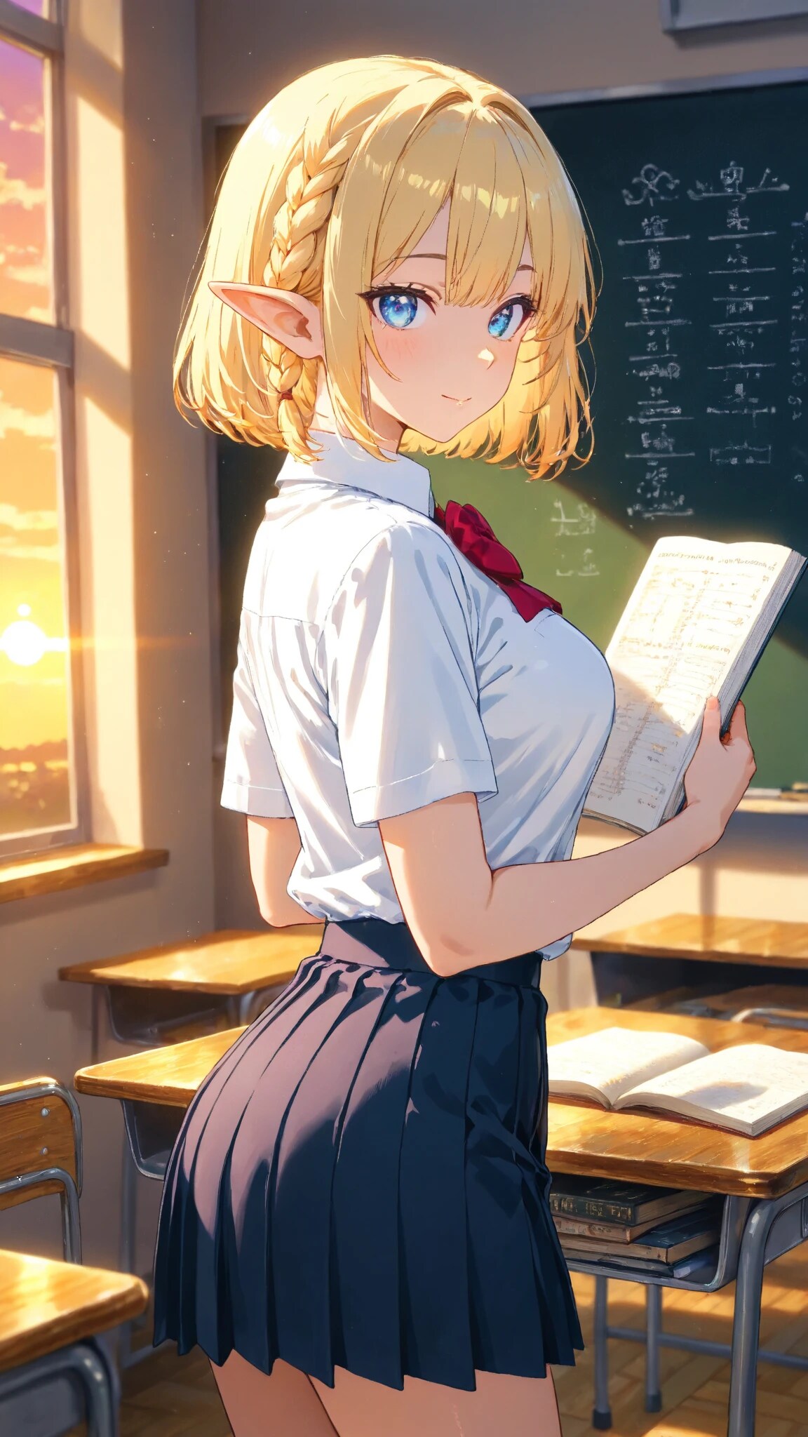 🧝‍♀️ 九九の日 〜エル子、人間界の九九を学ぶ〜✏️ | の人気AIイラスト・グラビア