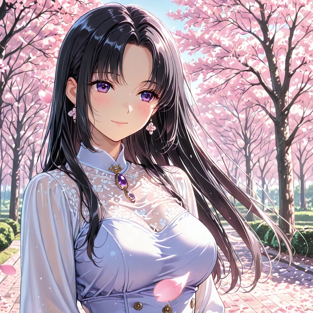 桜と黒髪 | の人気AIイラスト・グラビア
