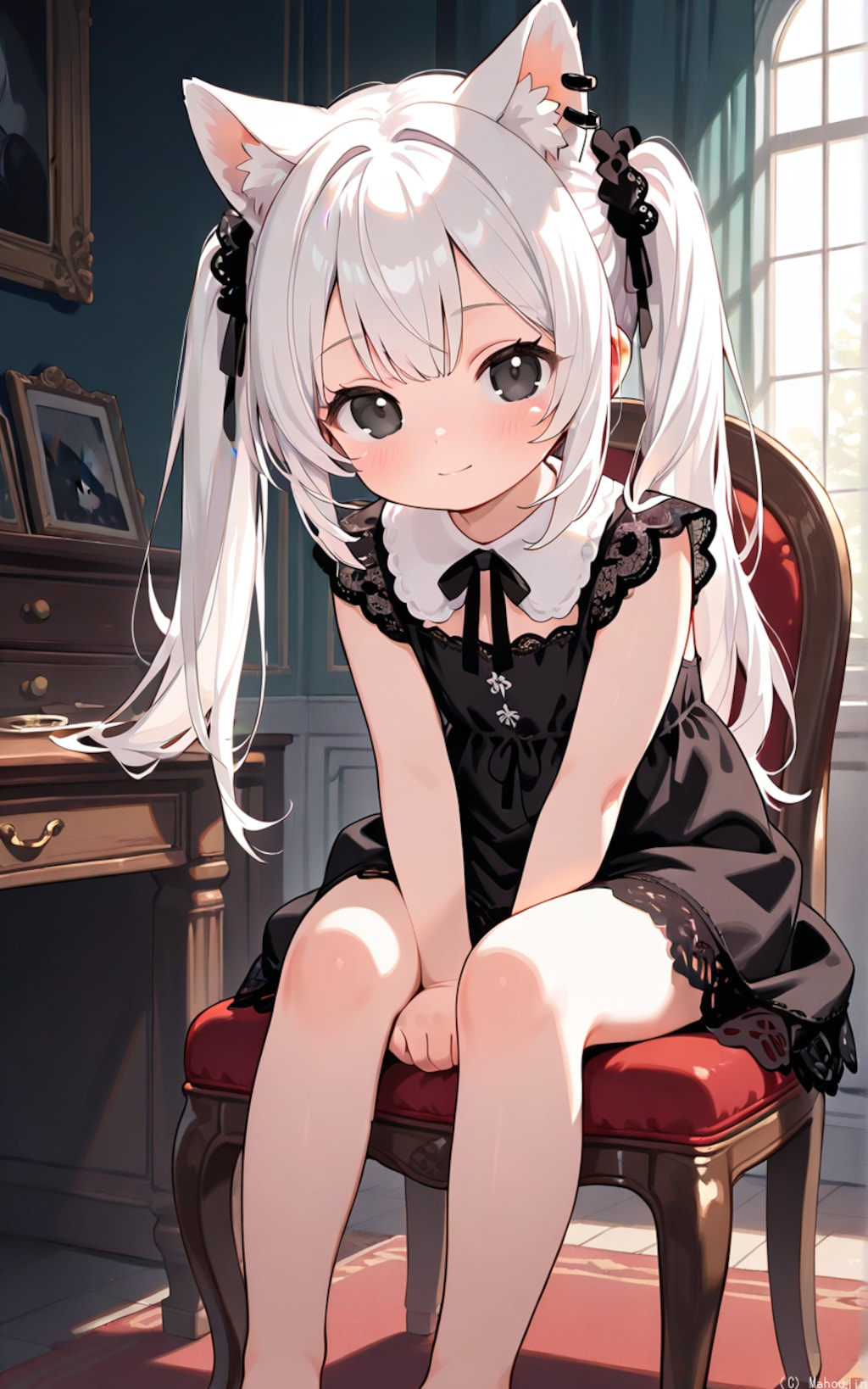 シロさんとイヤーカフ