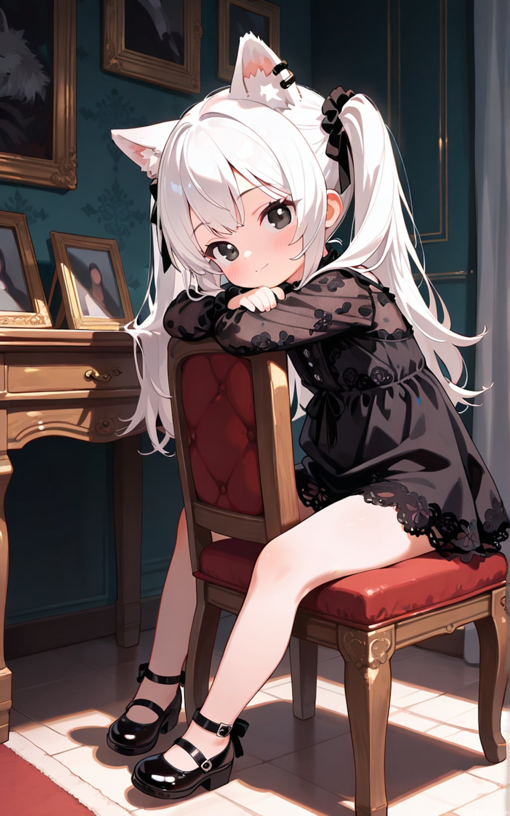 シロさんとイヤーカフ