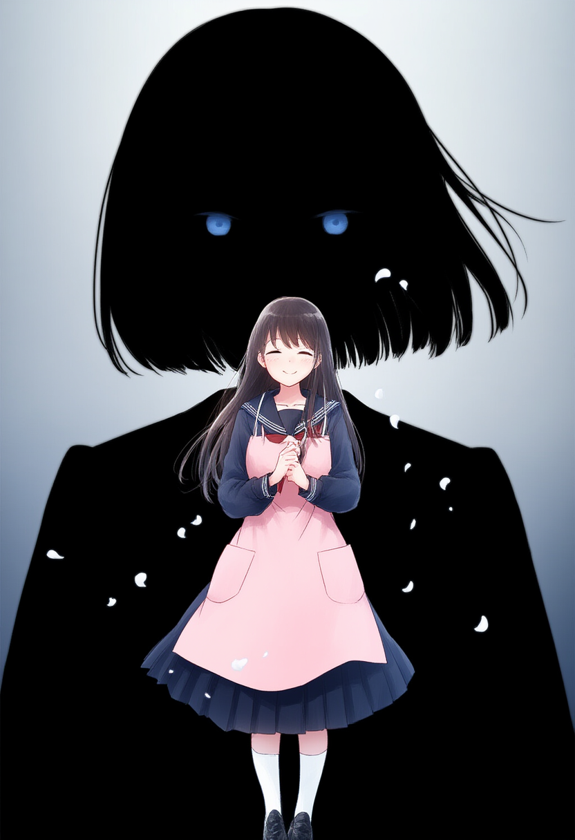ピンクのエプロン