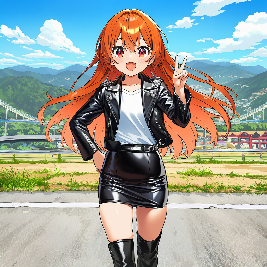 ららちゃん　田舎道歩き