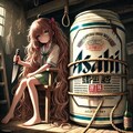ビール缶を拷問する小さな魔族の女の子 4枚目