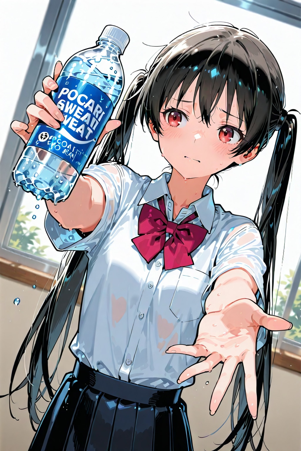 少し体調悪そうよ、ほらポカリ。。早く全開になりなさい……もぅ！ほら早く受け取りなさい！！……ﾓｩ…_20260107 | の人気AIイラスト・グラビア