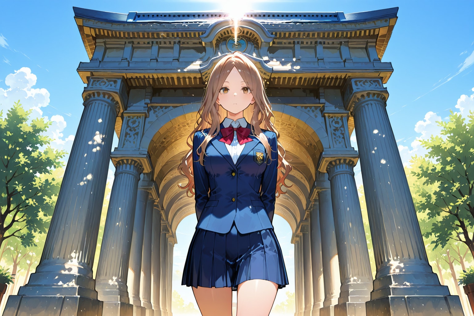 凱旋門と酸川友里奈さん② | の人気AIイラスト・グラビア