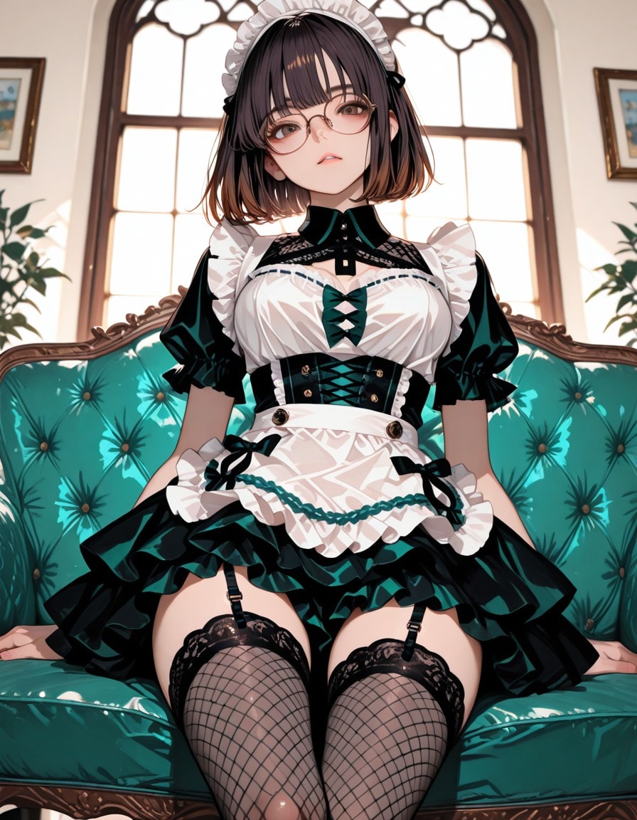 今日のメガネメイドさん | の人気AIイラスト・グラビア