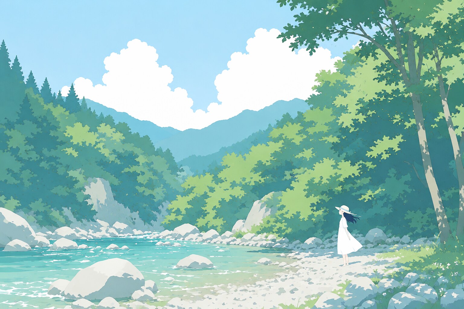 夏空と少女110 | の人気AIイラスト・グラビア