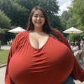 ぽっちゃり彼女と公園散歩 2枚目