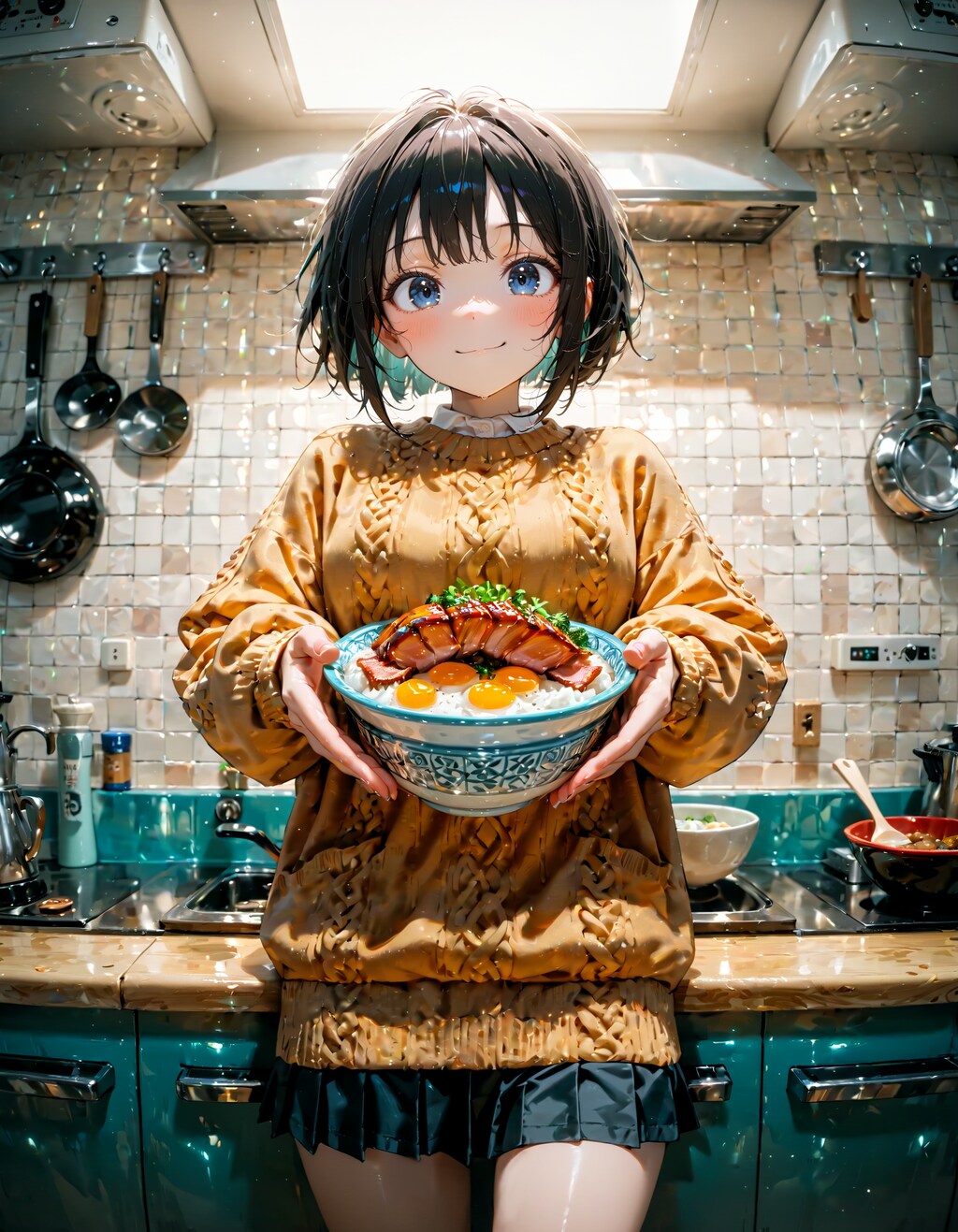 今日は豚丼の日。ニットの日