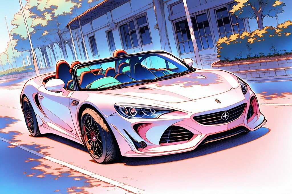 ピンクのロードスター