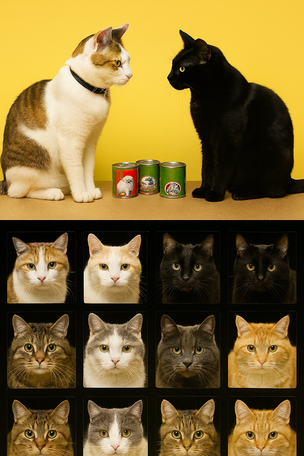 猫がキャラの格闘ゲームのキャラ選択画面