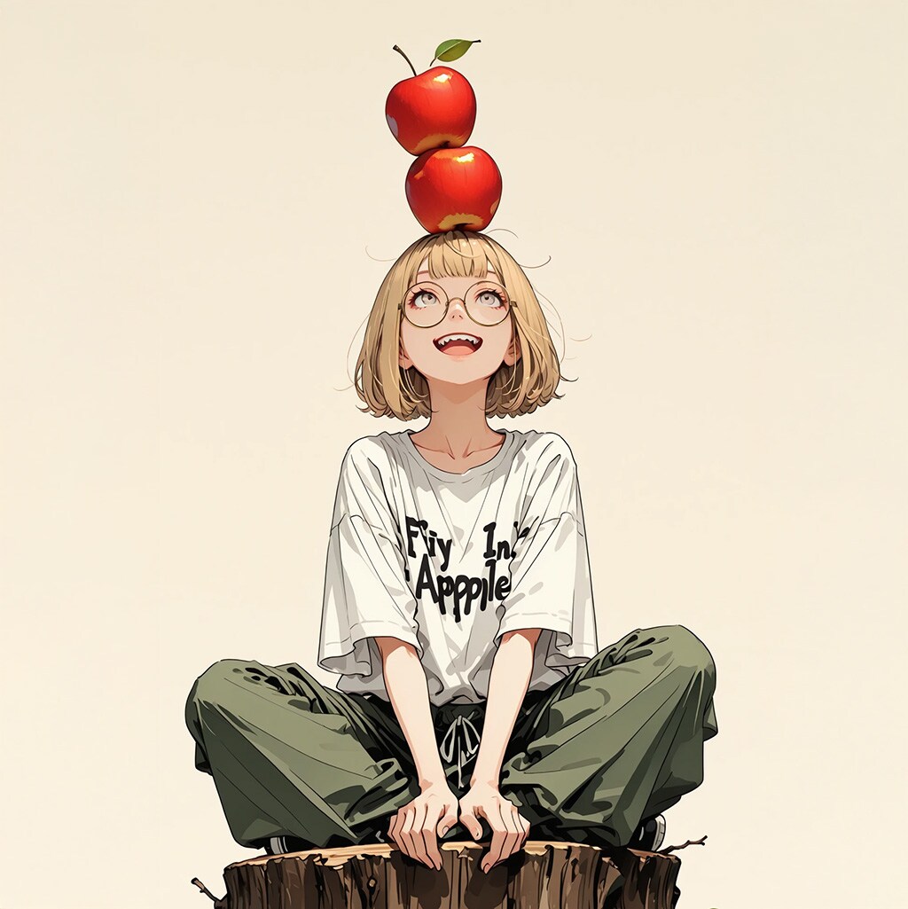 リンゴ🍏大好き『２個ゲット！』 | の人気AIイラスト・グラビア