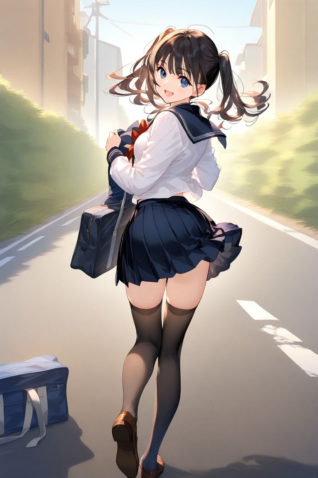 振り向き美少女