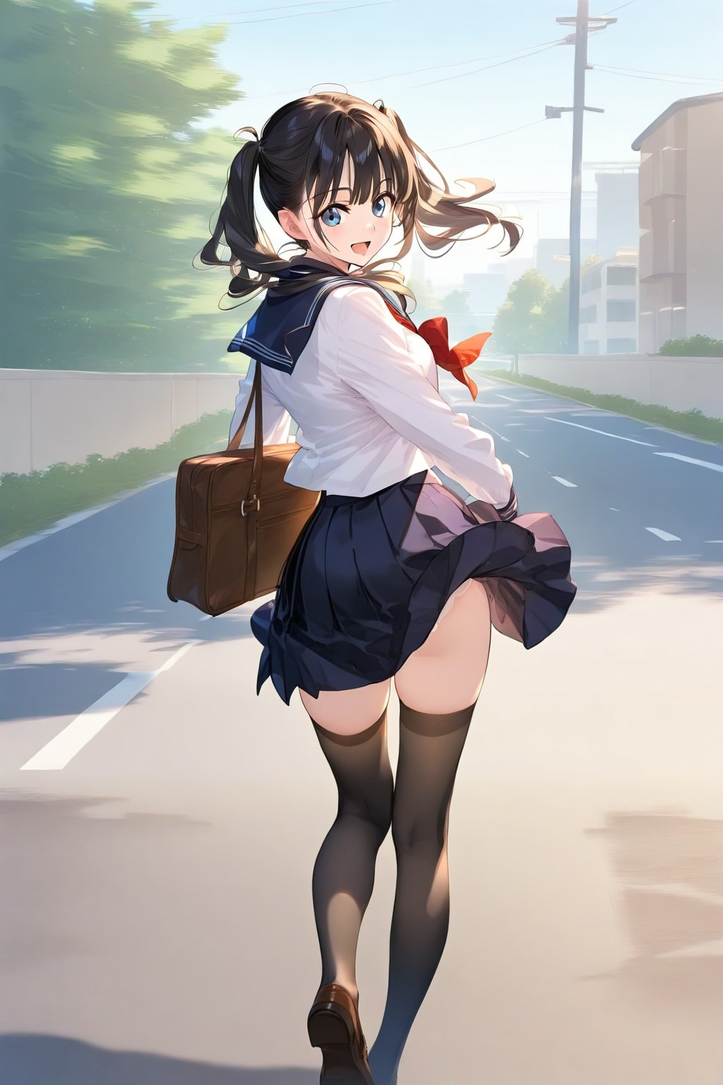 振り向き美少女