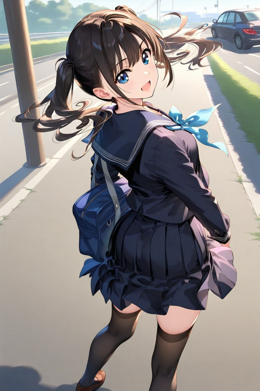 振り向き美少女