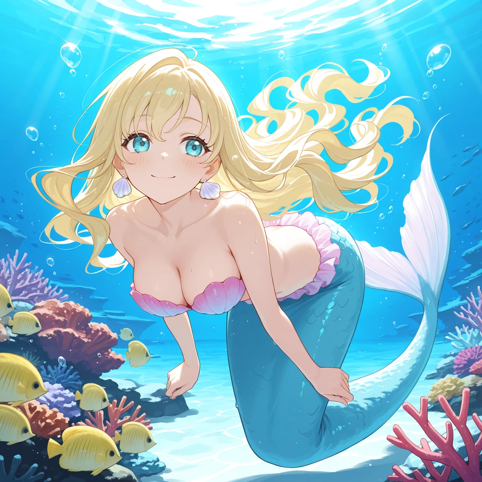 水中詰め合わせ 人魚姫と貝殻のイヤリング編