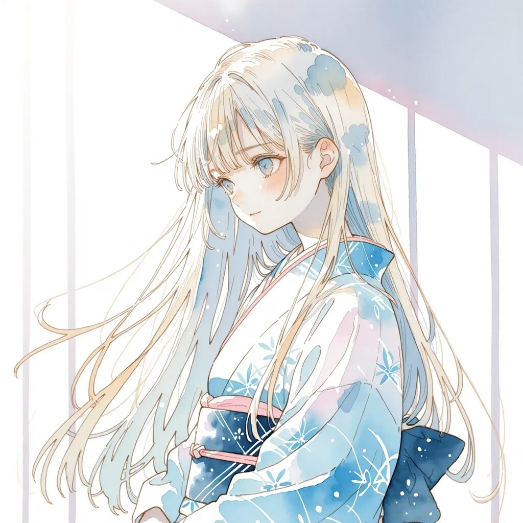 ブロンド彼女の着物b