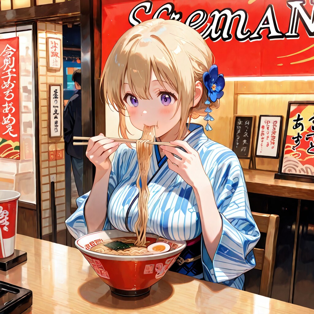 初めて和歌山ラーメンを食べている外国人美女、だけど……？