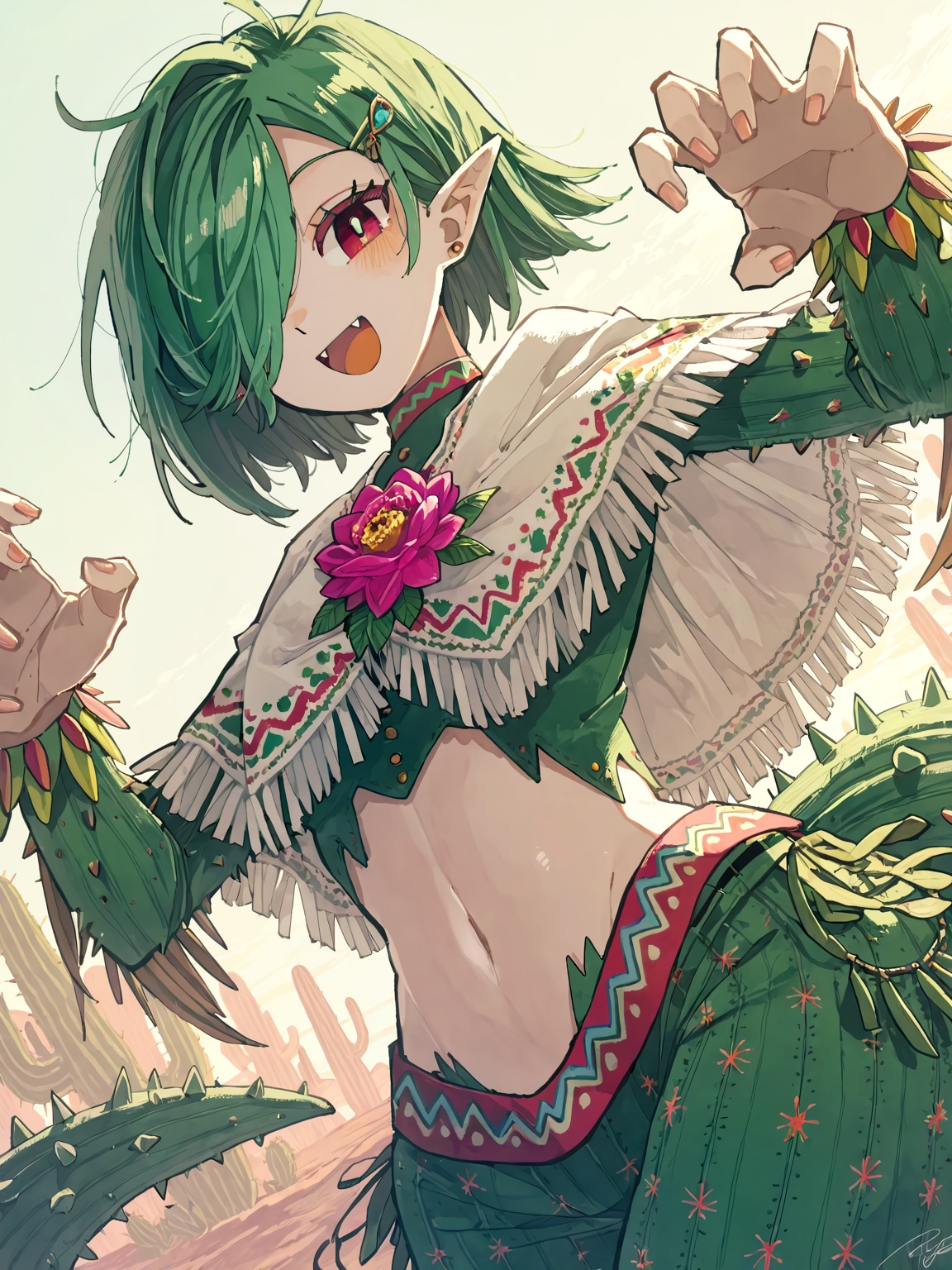 サボテン擬人化 | の人気AIイラスト・グラビア