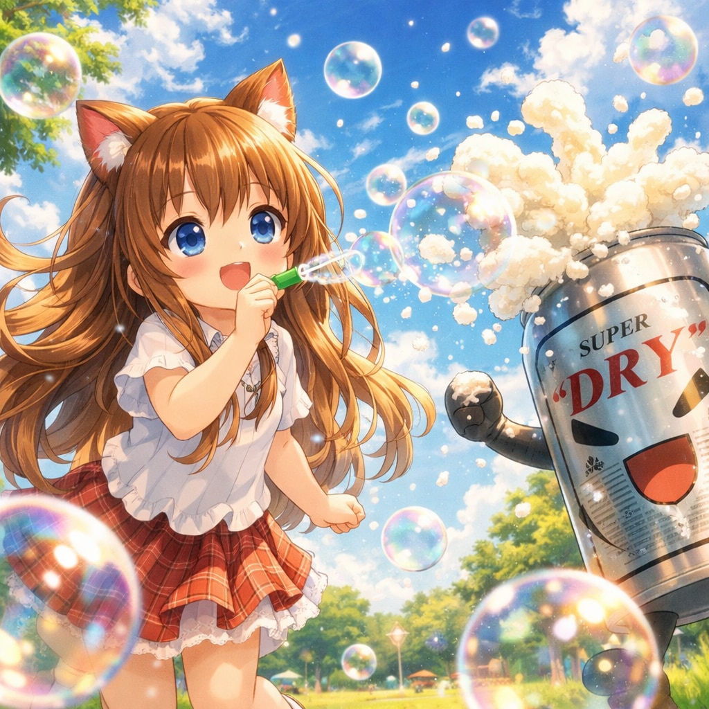 泡バトルの小さな女の子