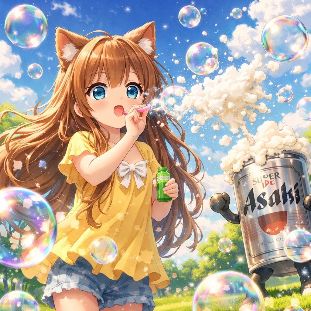 泡バトルの小さな女の子