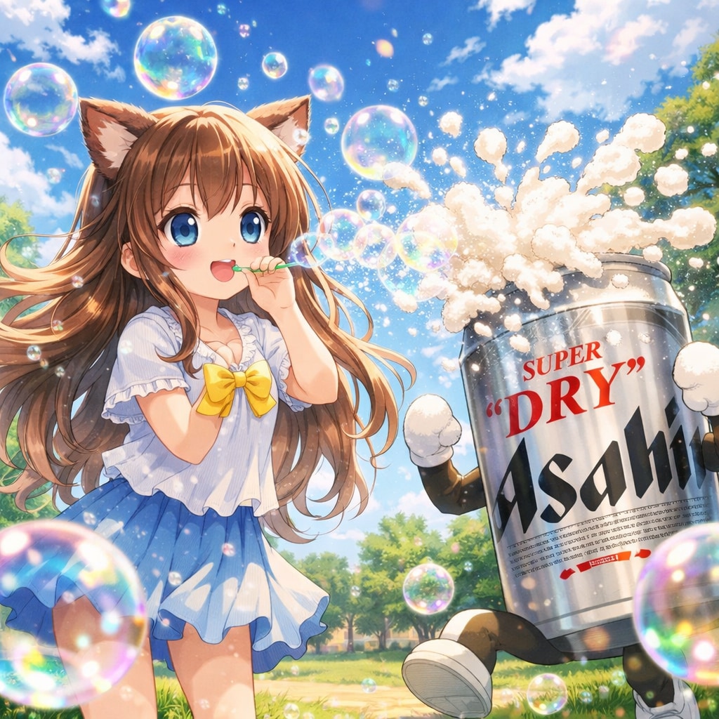 泡バトルの小さな女の子