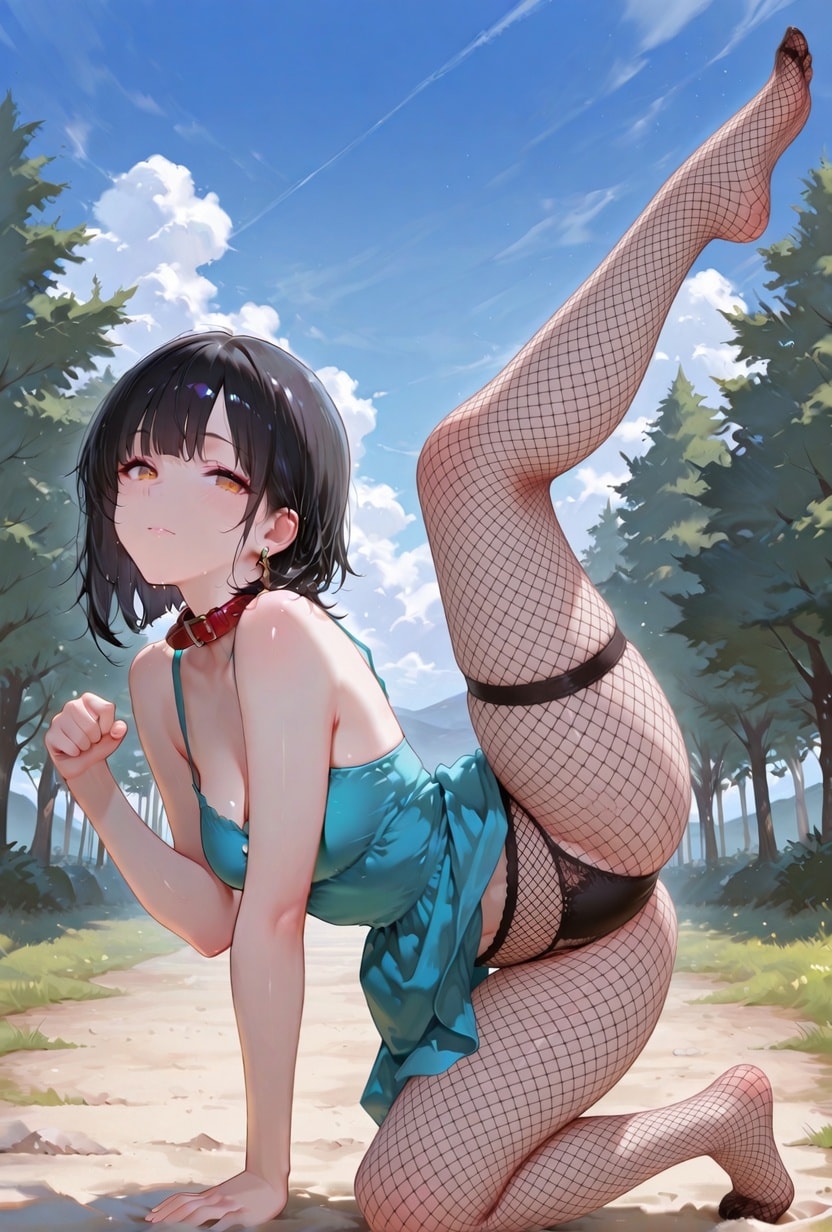 雌犬ポーズ