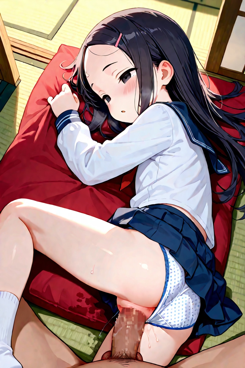 畳開脚バックから注入