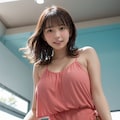 プールでシャワーを浴びる女性 4枚目