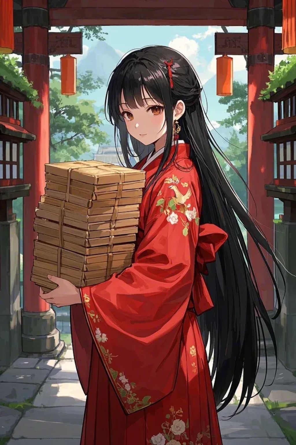 お花見弁当を運ぶさくらちゃん