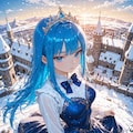 【雪原の蒼玉】イスカ姫 3枚目