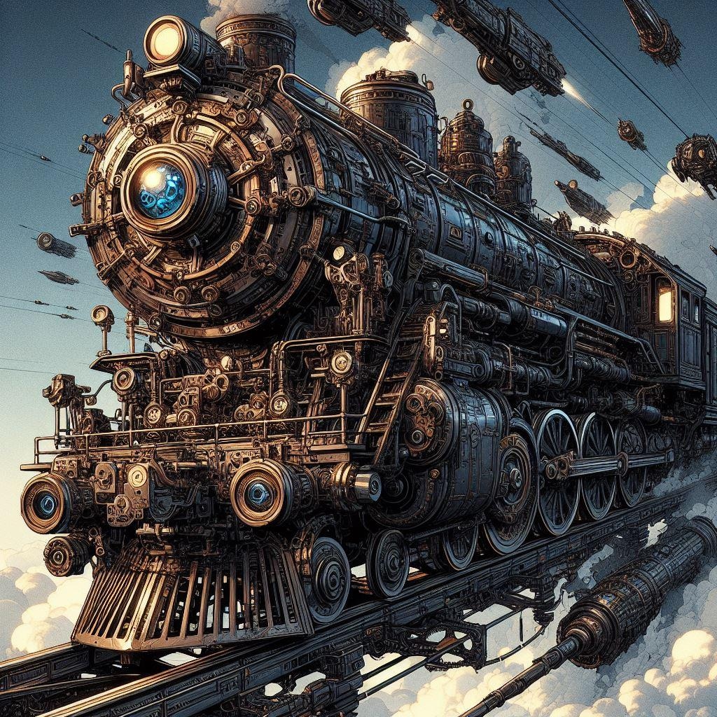 爆走する機関車