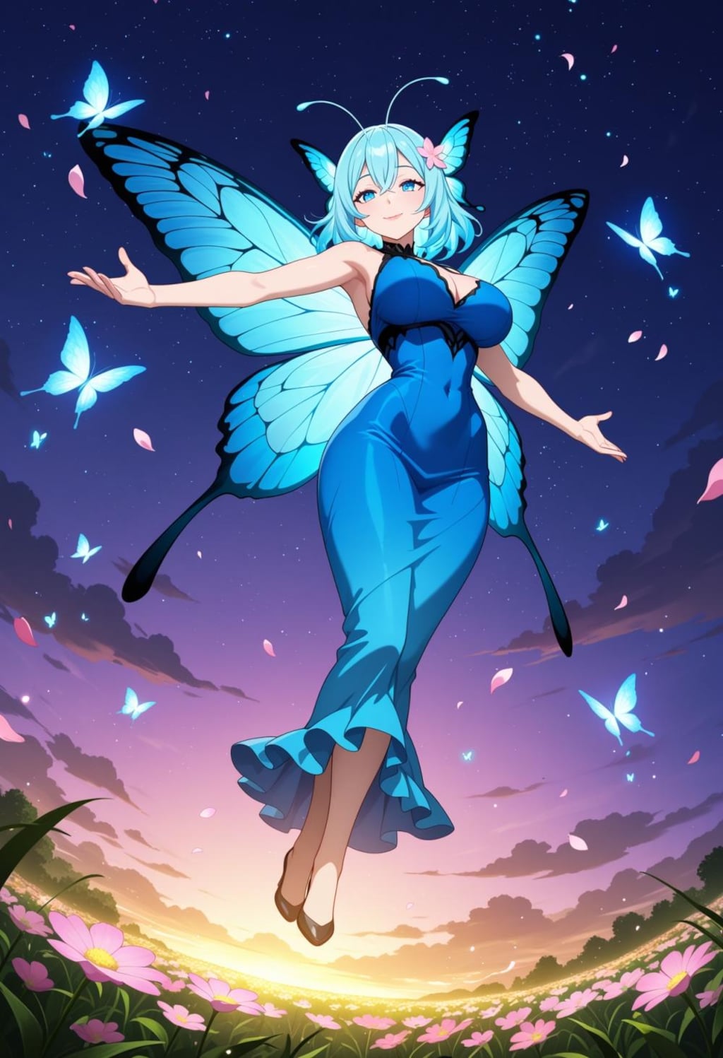 ファンタジードレスコスプレモン娘蝶娘人妻