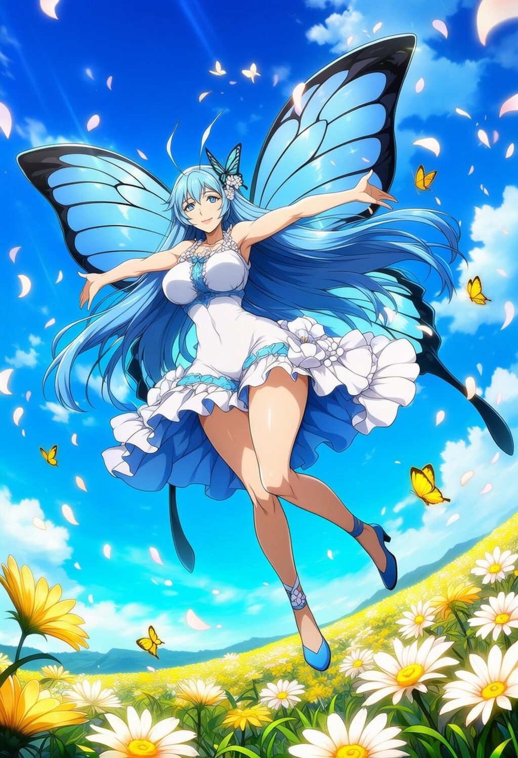 ファンタジードレスコスプレモン娘蝶娘人妻