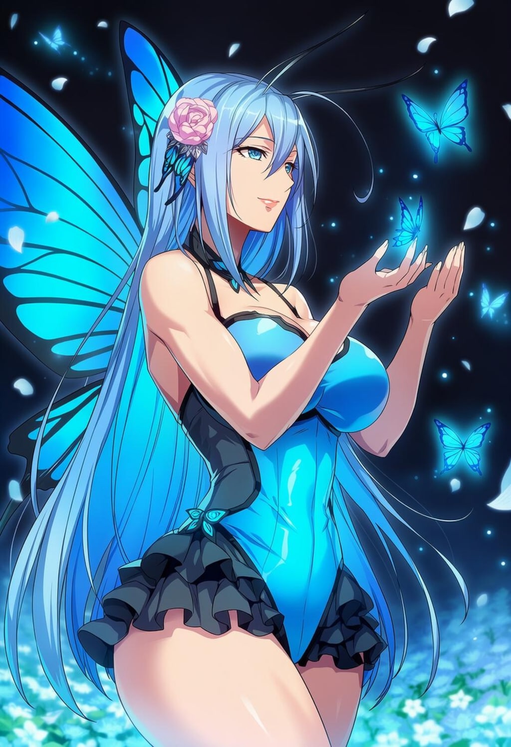 ファンタジードレスコスプレモン娘蝶娘人妻