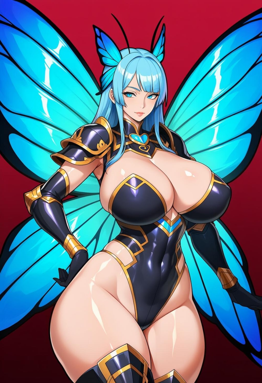 ファンタジードレスコスプレモン娘蝶娘人妻