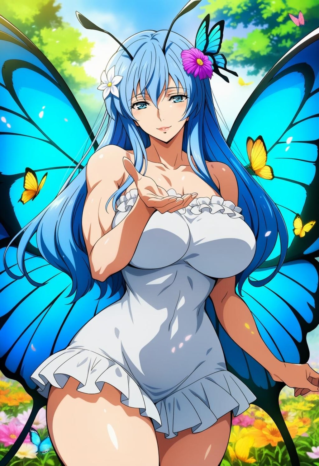 ファンタジードレスコスプレモン娘蝶娘人妻