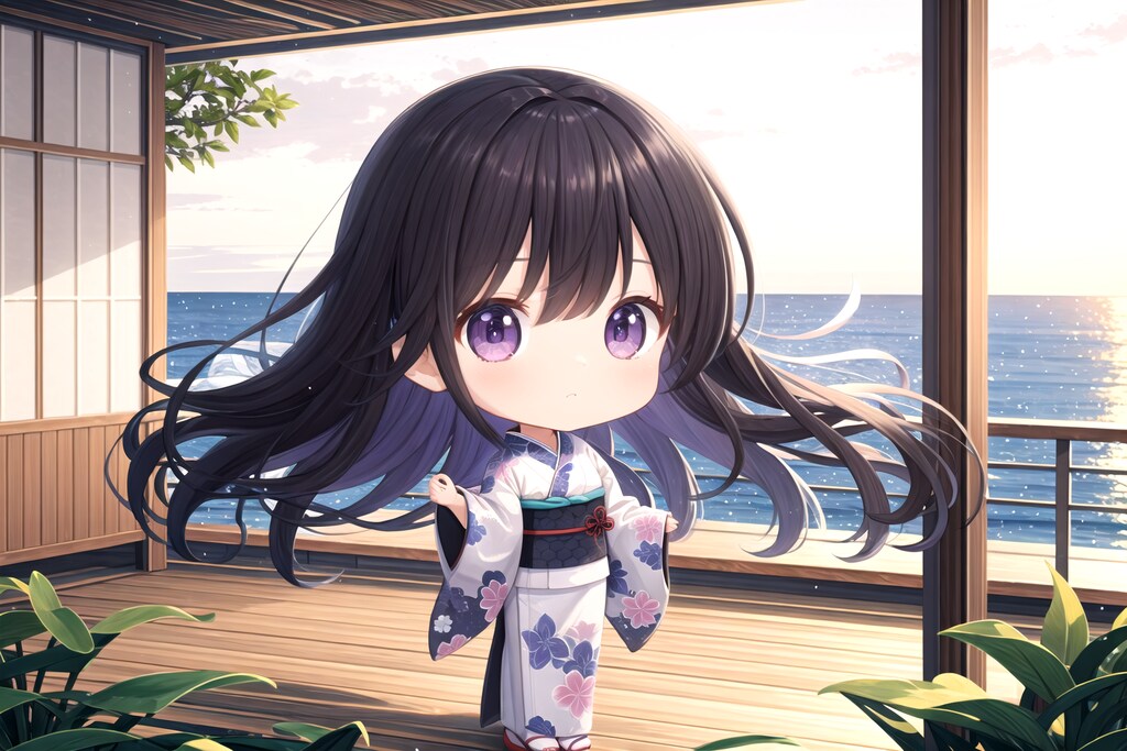 旅館の黒髪美人【おちびver】