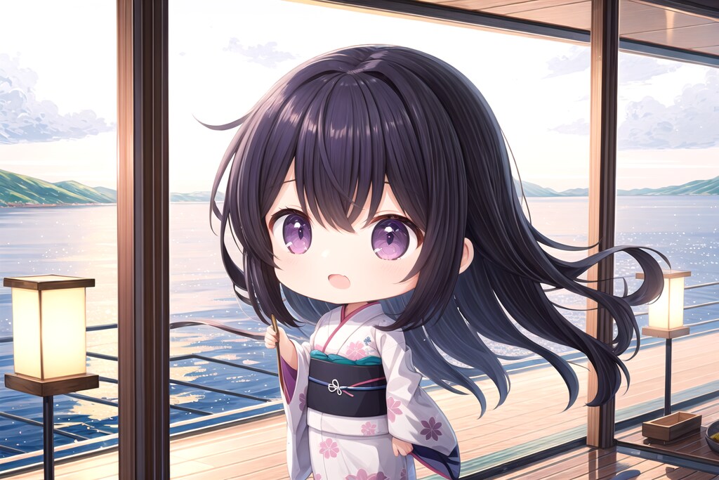 旅館の黒髪美人【おちびver】