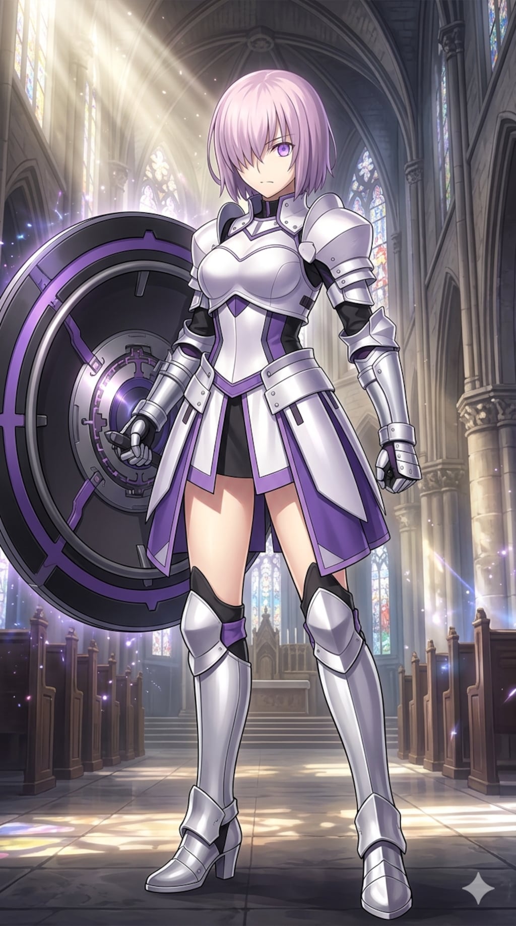 マシュ・キリエライトのシールダー・パラディーン風のイラスト