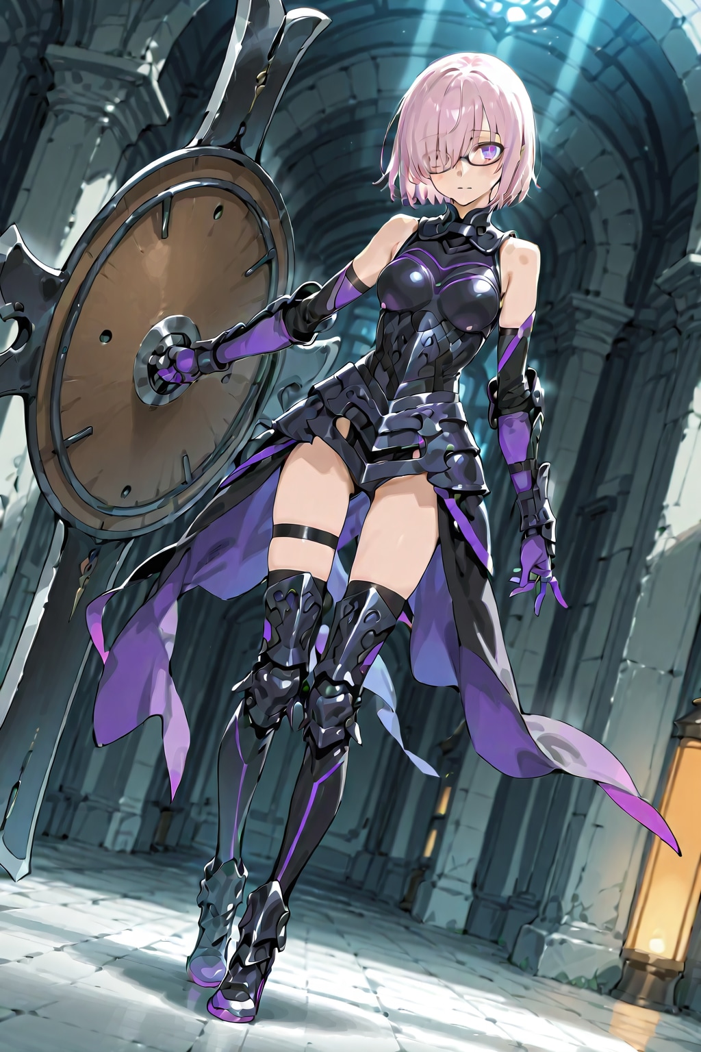 マシュ・キリエライトのシールダー・パラディーン風のイラスト