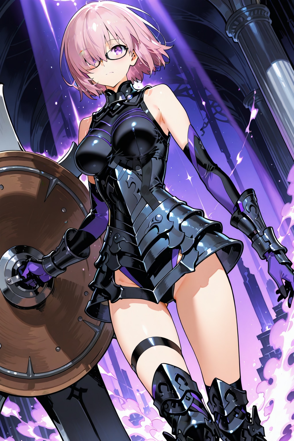 マシュ・キリエライトのシールダー・パラディーン風のイラスト